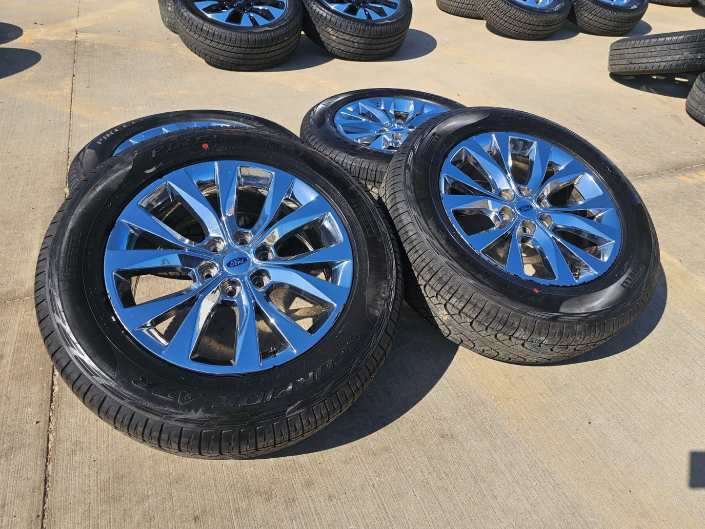 20" Ford F-150 Expedition CHROME rims wheels 10003 OEM tires SET PIRELLI A/TR