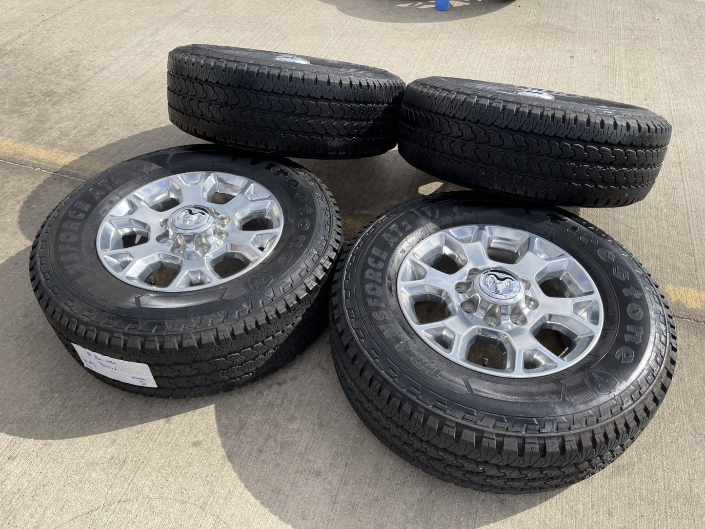 18" Ram 2500 3500 Laramie Power Wagon OEM wheels rims 2693 tires FIRESTONE A/T2