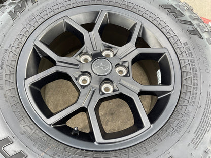 17" Jeep Gladiator RUBICON OEM wheels rims black Wrangler 9326 FALKEN MT 33" NEW