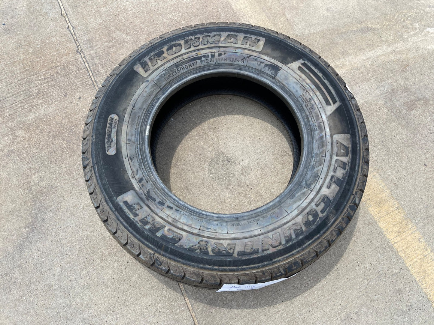 (1) 245/75/17 Ironman All Country CHT tire 245/75R17 M+S 120R LT 10 ply LRE NEW
