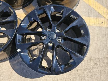 20" Jeep Wrangler HIGH ALTITUDE OEM Black wheels rims Gladiator 9262 96902 NEW