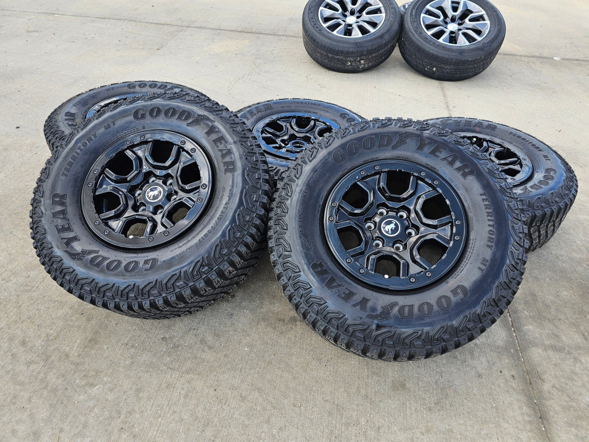 17" Ford Bronco SASQUATCH wheels rims BEADLOCK 10388 Ranger GOODYEAR M/T 35"