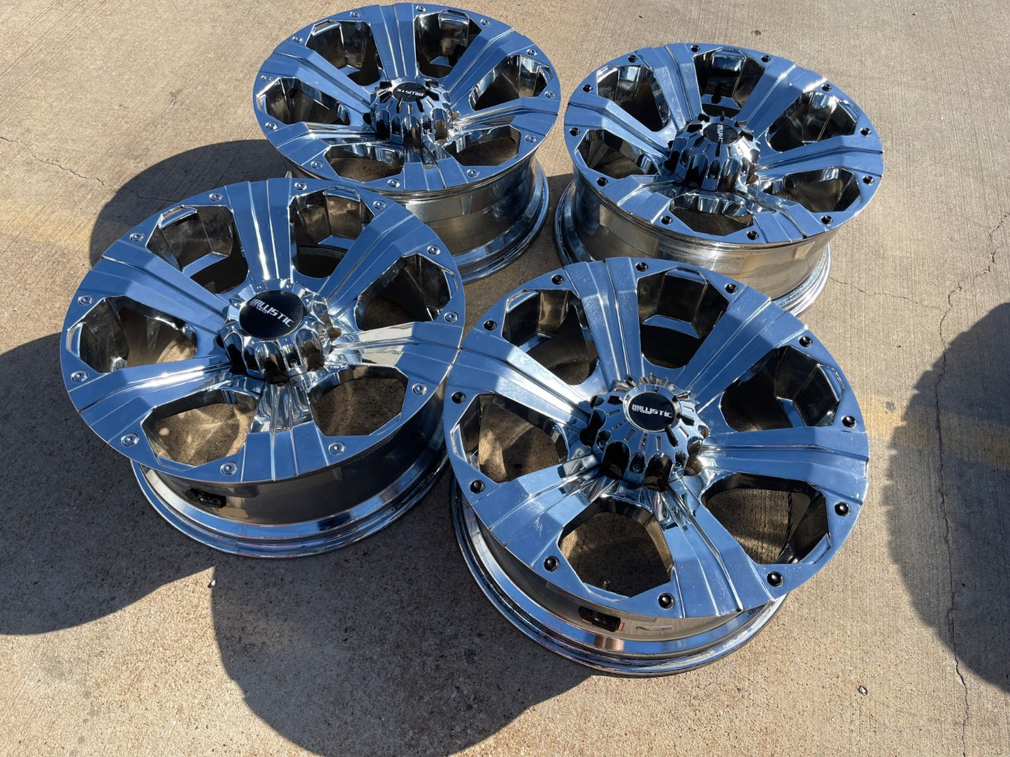 22x9.5 Ballistic Outlaw Chevy Dodge Ram 2500 3500 wheels rims 8x165 8x6.5