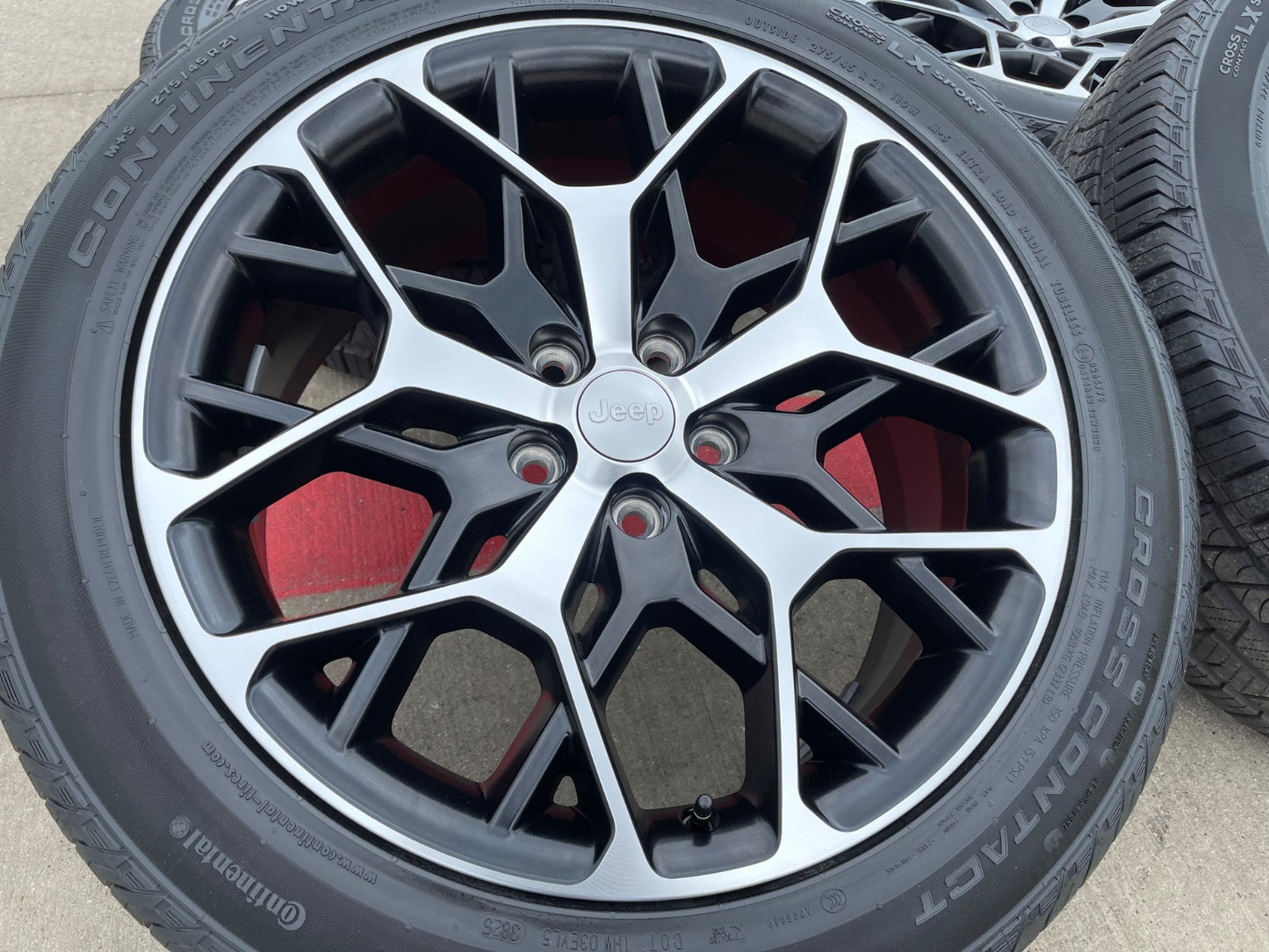 21" Jeep Grand Cherokee L OEM wheels rims 9291 Durango tires SET CONTINENTAL NEW