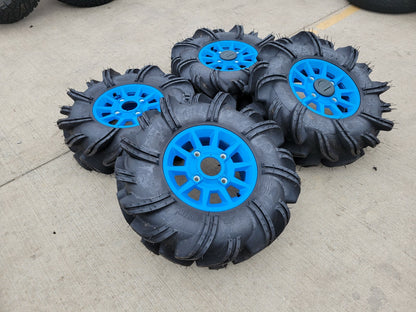 14" Polaris RZR 1000 XP Turbo wheels rims tires 1522842-655 Cast 53 Flash