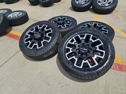 22" Chevy Silverado GMC Sierra 2500 OEM wheels rims A/T tires 2024 2025 NEW