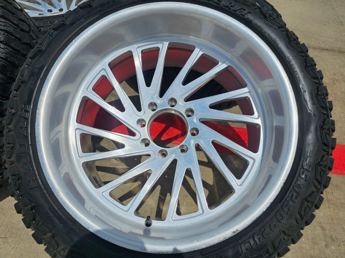 24x12 24" Aftermarket Ford F-250 F-350 FORGED SET rims wheels 8x170 -44 35"