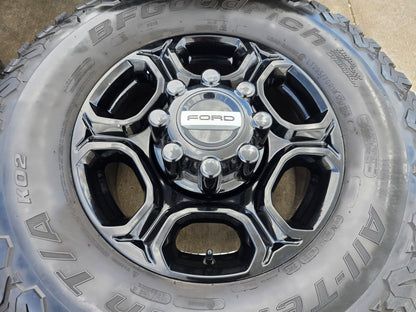 18" Ford F-250 F-350 Lariat FX-4 OEM black 10479 wheels rims 2025 2026 BFG 34"