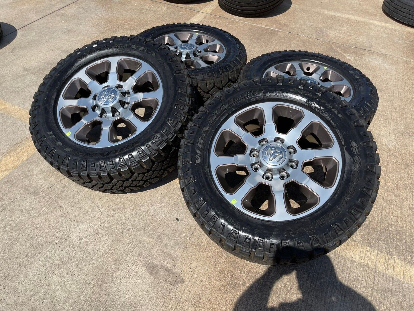 20" Dodge Ram 2500 3500 LARAMIE OEM 2698 wheels rims TAN SET DURATRAC A/T NEW
