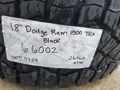 18" Dodge Ram 1500 TRX RHO Black OEM 66002 wheels rims TERRITORY A/T 35"