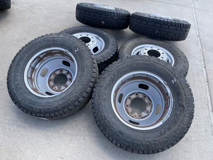 (6) 17" Ford F-350 Dually OEM rims wheels 3615 99016 tires SET A/T