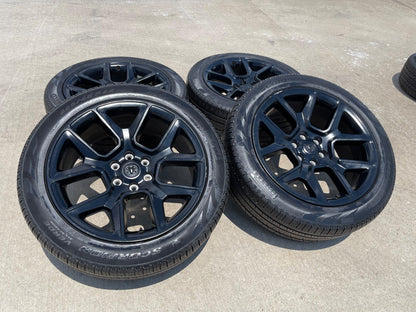22" Dodge Ram 1500 OEM LIMITED Laramie wheels rims black 2725 2684 PIRELLI