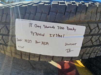 18" GMC Sierra 3500 DENALI Dually rims wheels OEM 14127 14129 8x210 MICHELIN NEW
