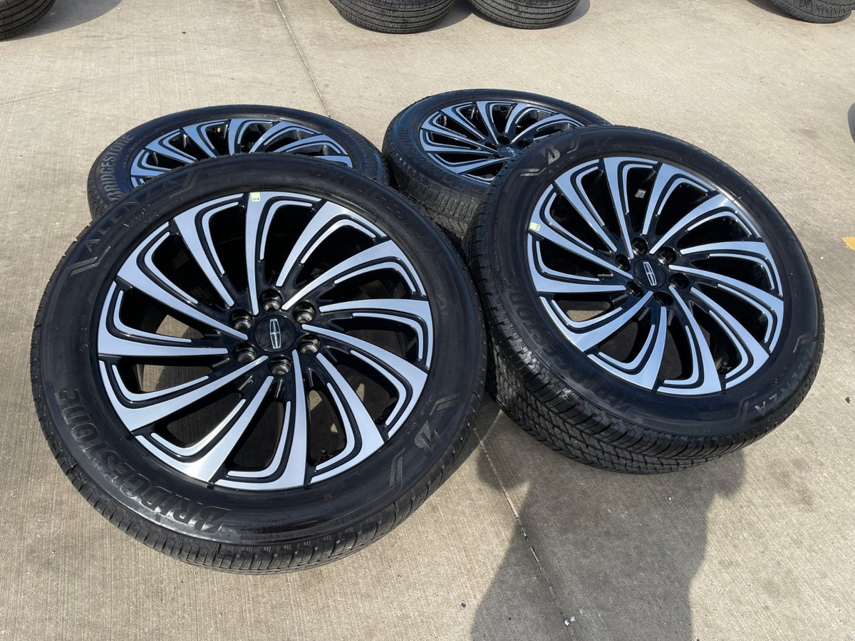 22" Lincoln Navigator OEM 10666 rims wheels BLACK LABEL BRIDGESTONE SET