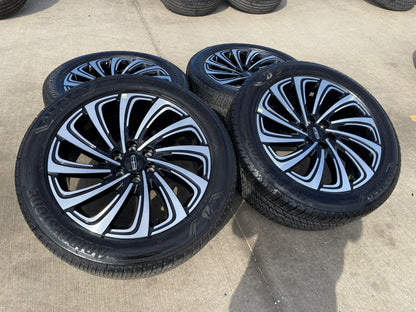 22" Lincoln Navigator OEM 10666 rims wheels BLACK LABEL BRIDGESTONE SET