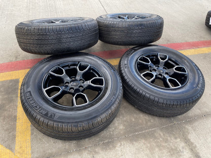 18" Jeep Wrangler SMOKY MOUNTAIN Black OEM 9198 wheels rims tires MICHELIN NEW