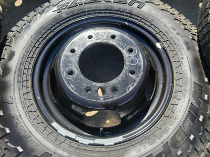 17" Dodge Ram 3500 Dually Laramie 8x200 wheels rims 2701 2702 OEM SET FALKEN