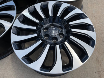 22" Lincoln Navigator OEM rims wheels 10499 95383 Black Label 2023 2024 2025