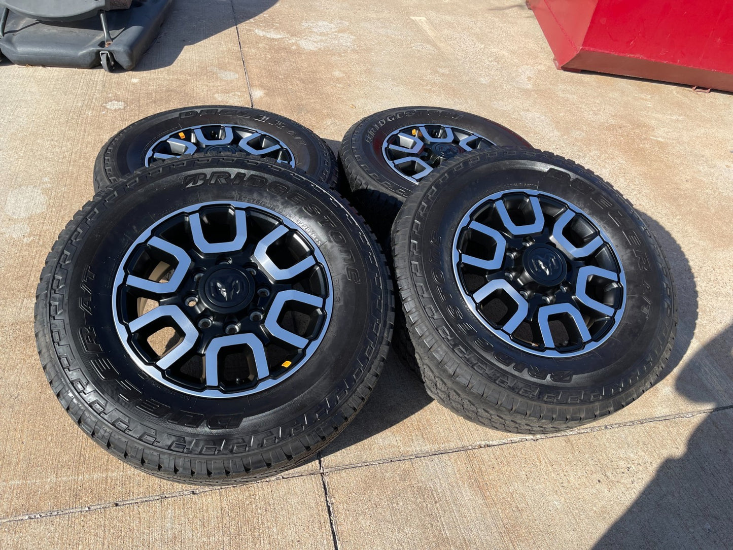 18" Ram 2500 3500 LARAMIE OEM wheels rims 2694 tires BRIDGESTONE A/T