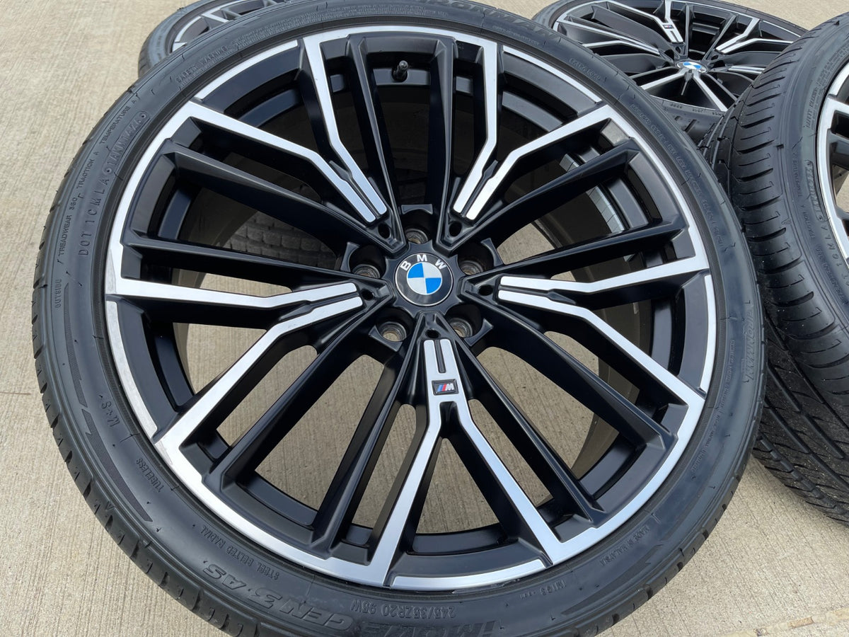 20" BMW M550i 530i 540i 640i OEM 86160 86161 Series 846M black wheels rims SET