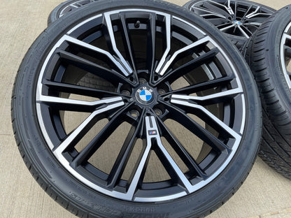 20" BMW M550i 530i 540i 640i OEM 86160 86161 Series 846M black wheels rims SET