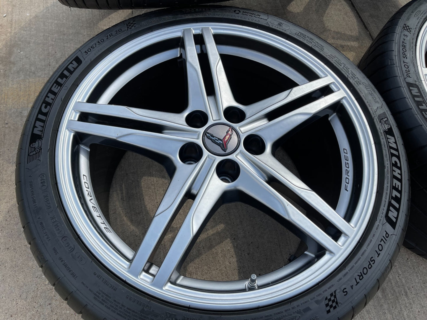19" + 20" Chevy Corvette Z06 C8 OEM FORGED 94027 94028 wheels rims 2024 2026