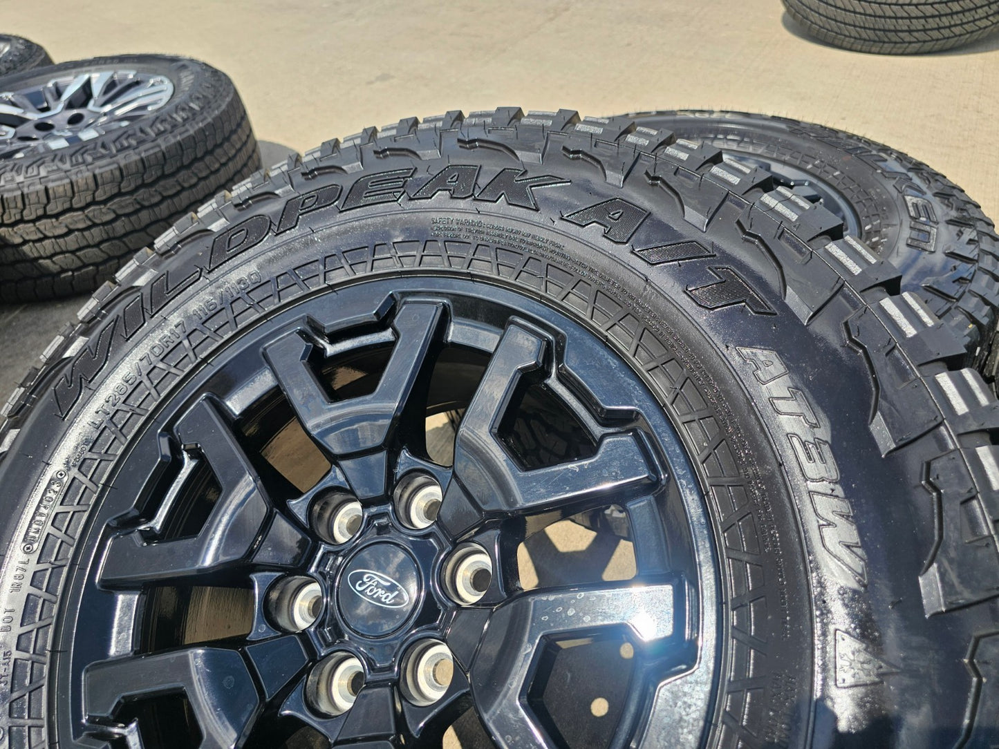 17" Ford F-150 Raptor Bronco OEM black rims wheels 10461 tires FALKEN A/T3 33"