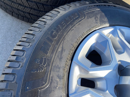 18" Chevy Silverado 2500 3500 OEM 5959 wheels rims MICHELIN DEFENDER LTX M/S2