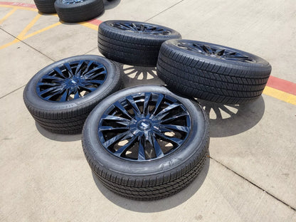 22" Cadillac Escalade OEM Black wheels rims 4873 95026 tires NEW