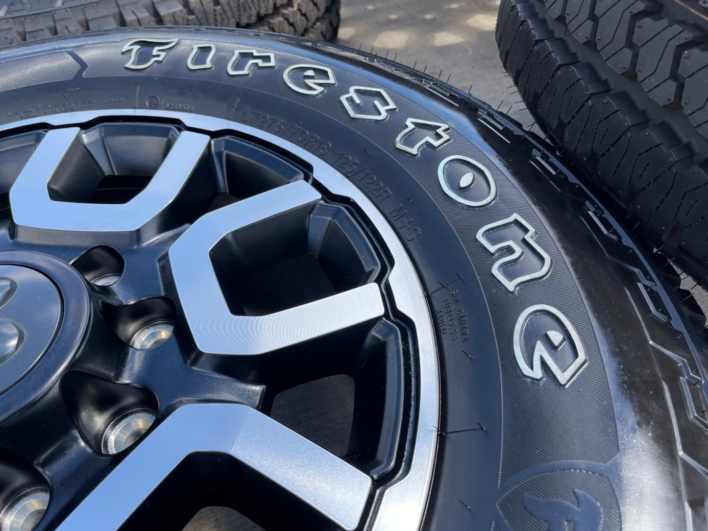 18" Ram 2500 3500 LARAMIE OEM wheels rims 2694 tires FIRESTONE A/T2 NEW 2026