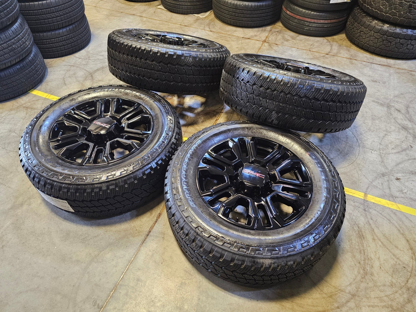 20" GMC Sierra Chevy 2500 OEM 14026 5957 BLACK DIAMOND wheels rims SET