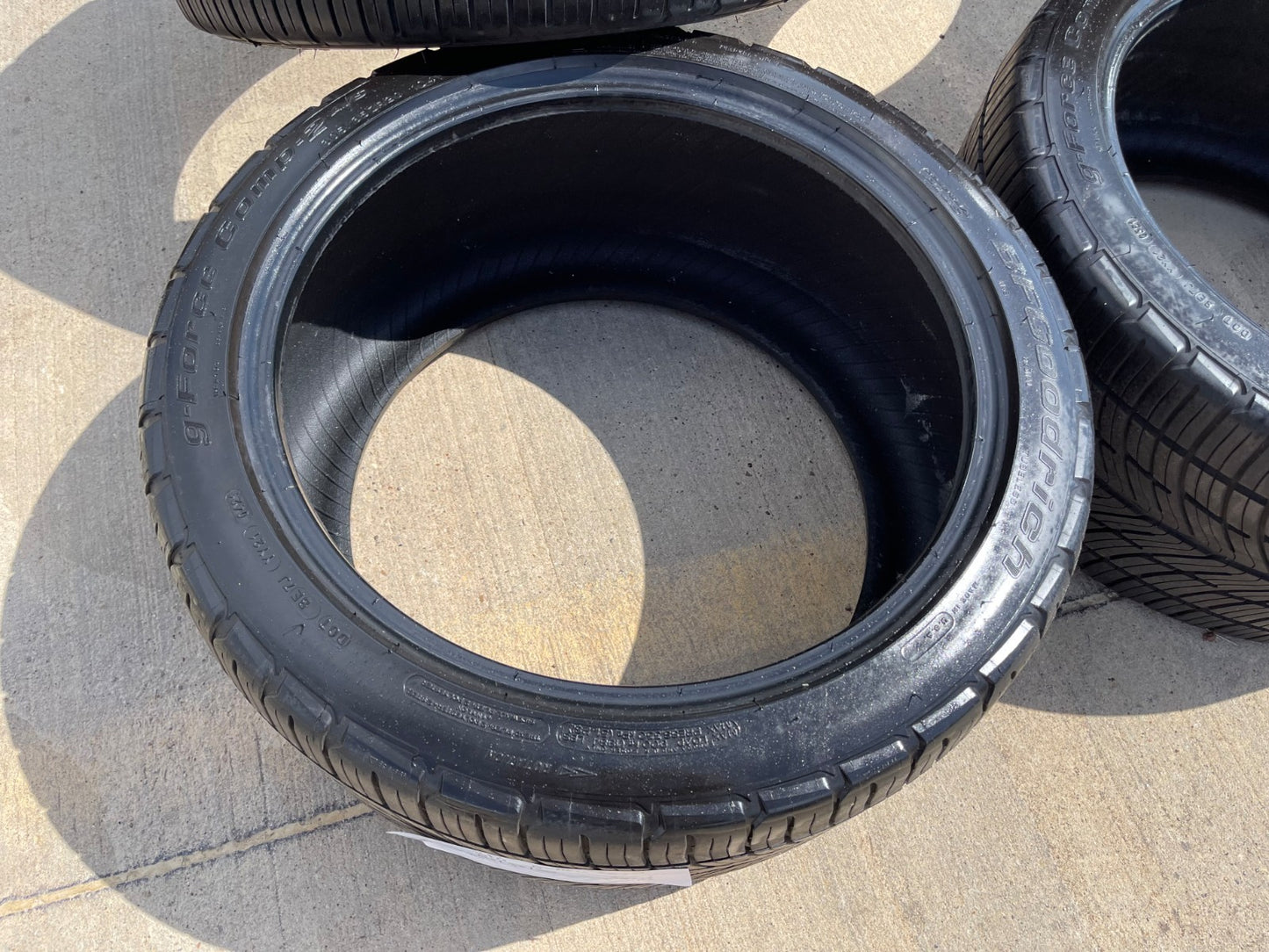 (2) 285/35R20 + (2) 305/35R20 BFG G-Force Comp 2 A/S 104Y XL tires SET