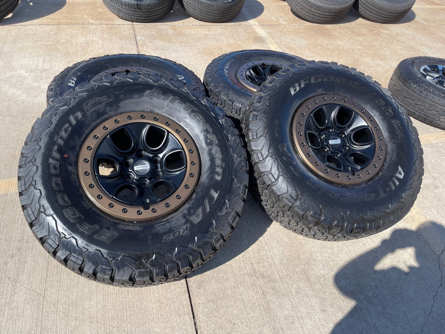 17" Ford F-150 Raptor OEM BEADLOCK rims wheels BRONZE 10459 95210 BFG 37" NEW