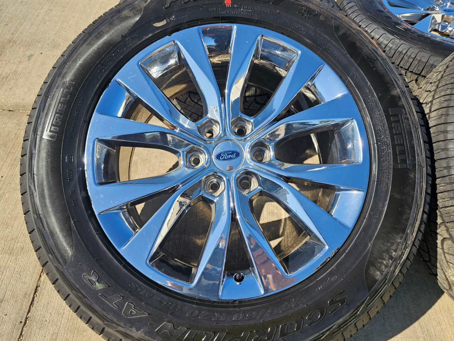 20" Ford F-150 Expedition CHROME rims wheels 10003 OEM tires SET PIRELLI A/TR