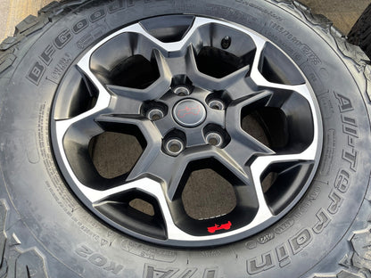 17" Jeep Wrangler Rubicon OEM wheels rims Gladiator 96832 9282 BFG KO2 A/T NEW