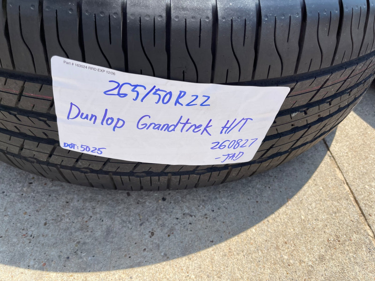 (4) 265/50/22 Dunlop Grandtrek H/T31 tires SET M+S 265/50R22 LX600 GX550 NEW