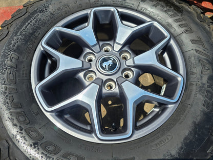 (5) 17" Ford Bronco OEM wheels rims SASQUATCH 95229 10387 Ranger BFG KO2 A/T