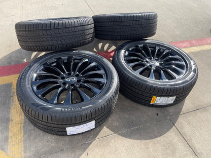 22" Infiniti QX80 QX56 Nissan Titan OEM 62799 73770 wheels rims tires SET NEW