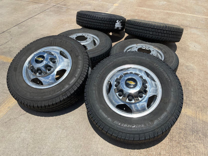 17" Chevy Silverado GMC Sierra 3500 Dually rims wheels OEM 5519 5520 MICHELIN