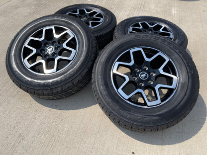 18" Ford Bronco wheels rims black 95213 Ranger SET BRIDGESTONE DUELER A/T NEW