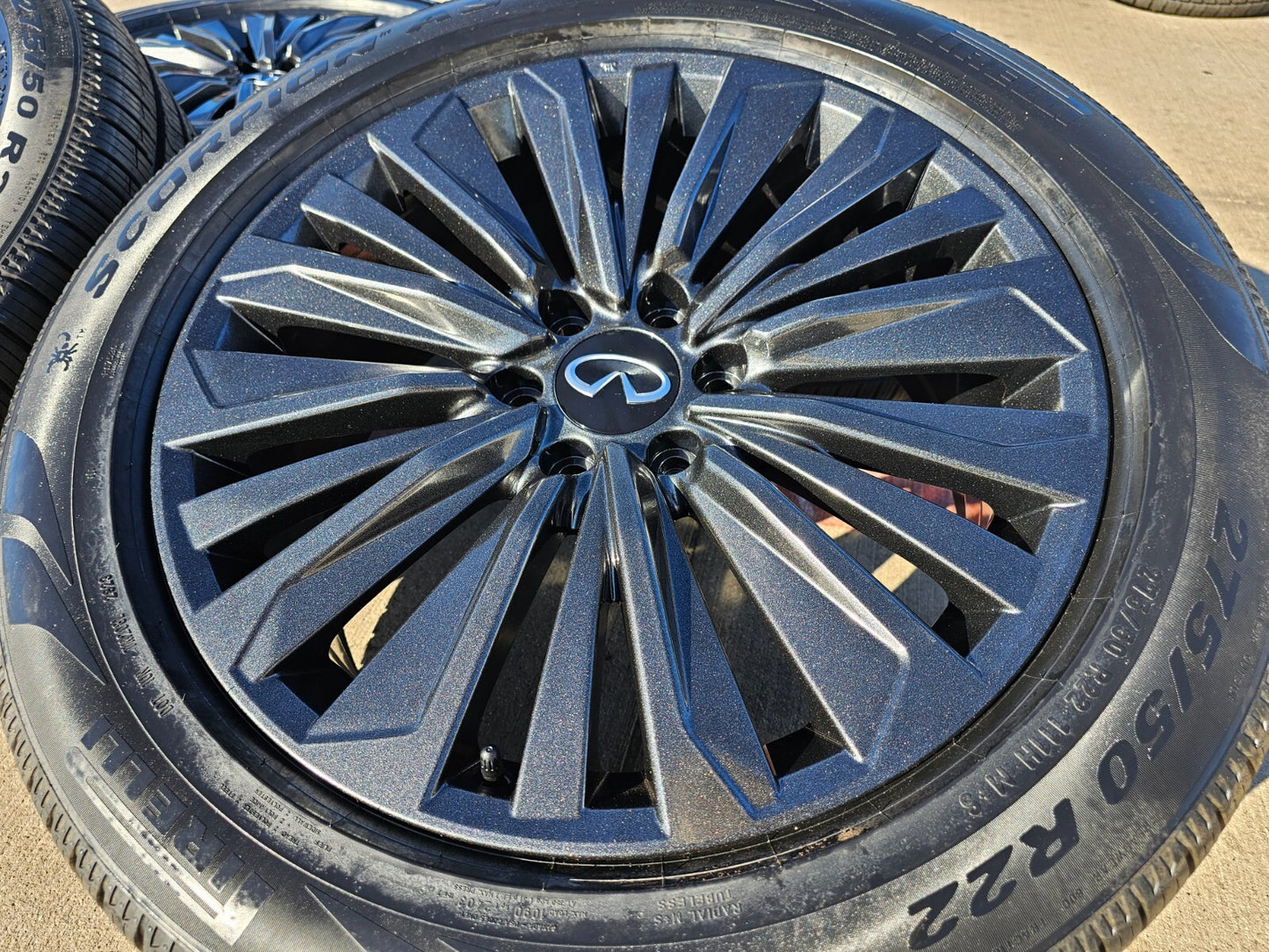 22" Infiniti QX80 QX56 Nissan Titan Armada OEM wheels rims tires 2024 2025 NEW