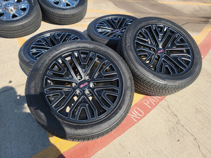 22" Chevy Silverado GMC OEM black Yukon Tahoe 5906 wheels rims 2024 2025 NEW