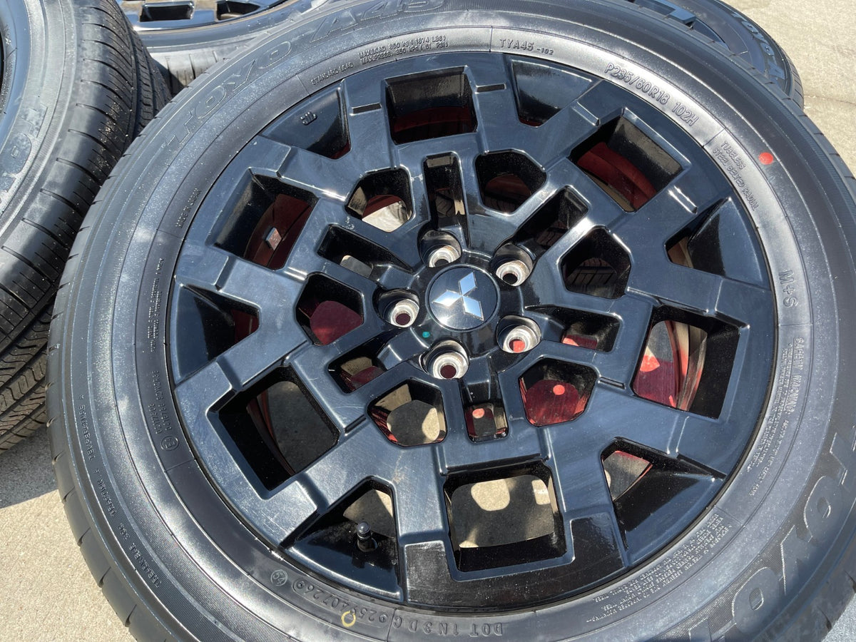 18" Mitsubishi Outlander OEM black wheels rims  TOYO SET