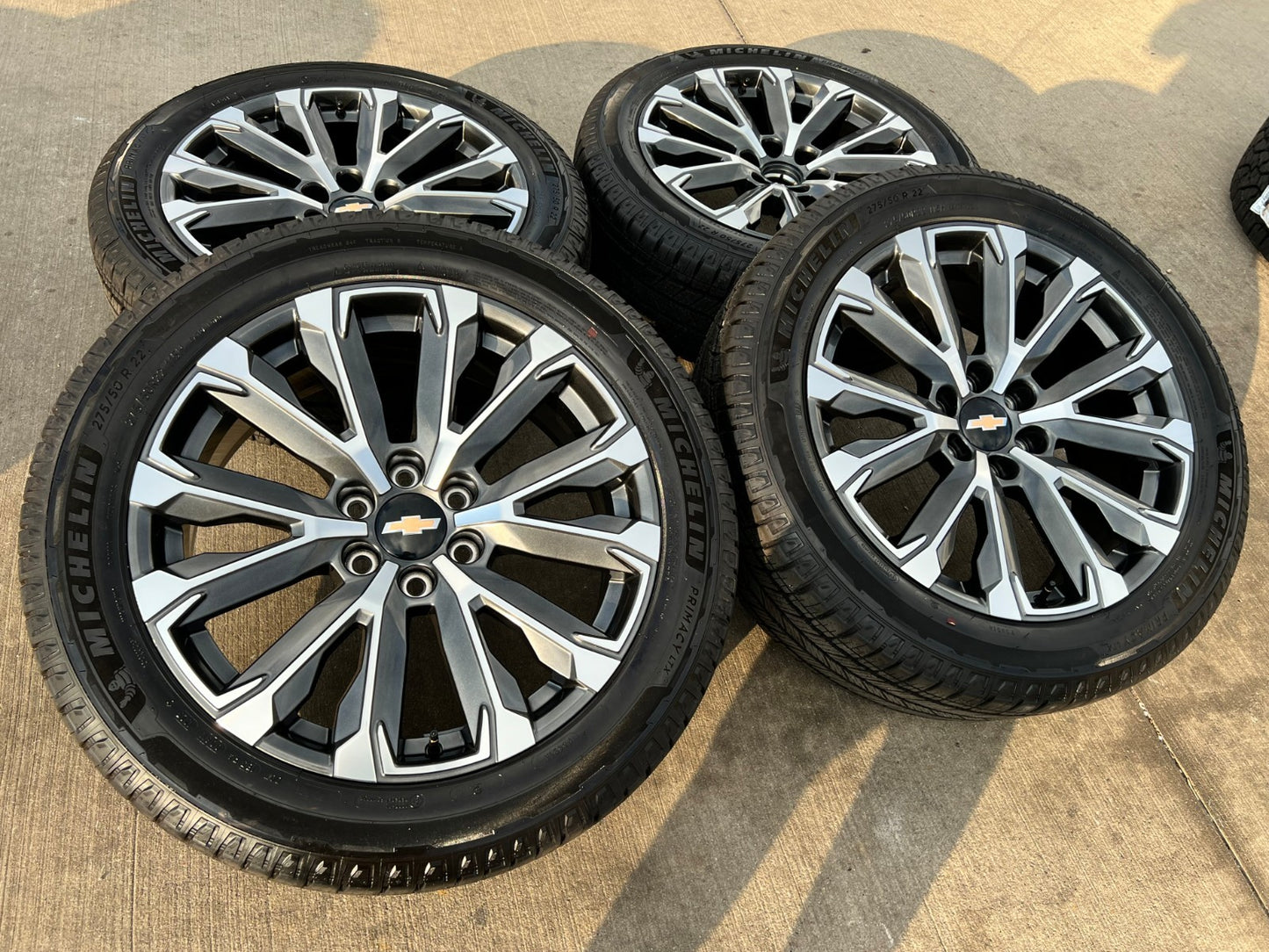 22" Chevy Tahoe Silverado Suburban OEM wheels rims NEW MICHELIN 2025 2026
