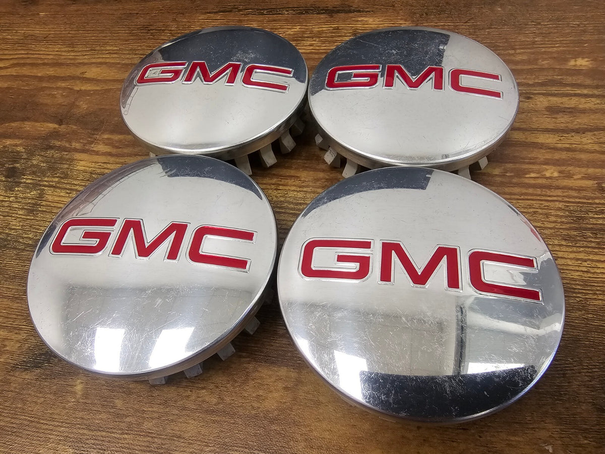 (4) 3.25" GMC Sierra 1500 Yukon XL Suburban OEM center caps C5650 83MM