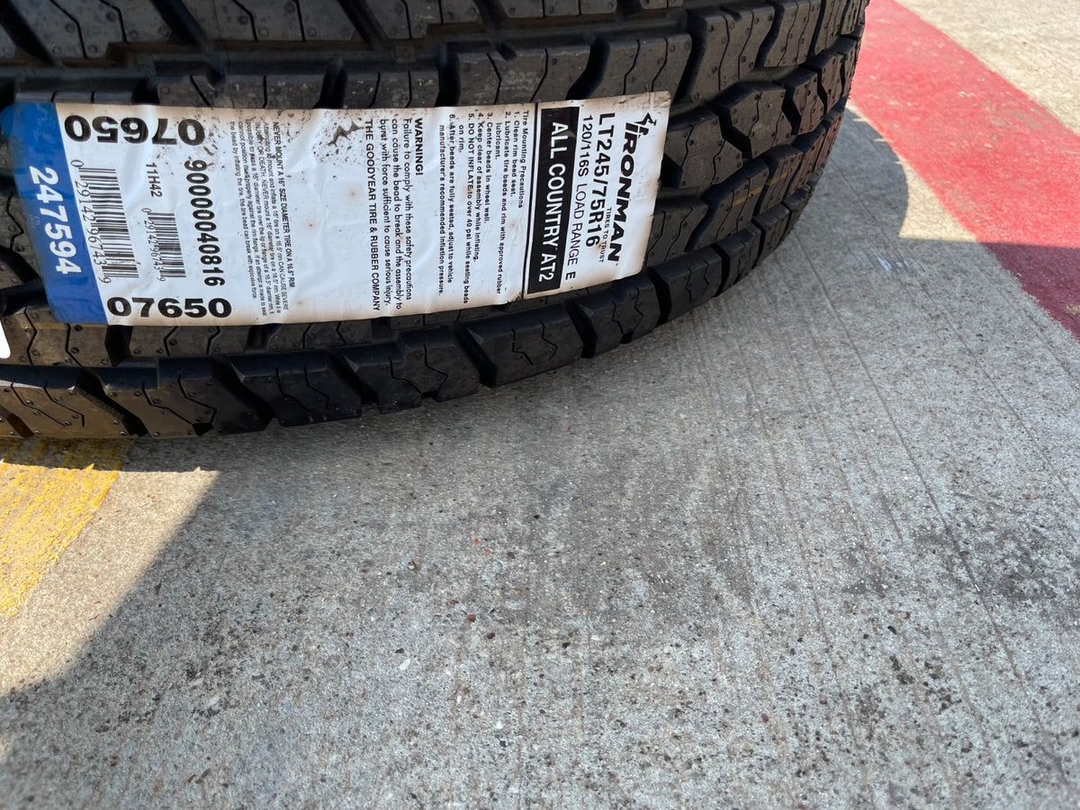 (1) 245/75/16 Ironman All Country A/T2 tire 245/75R16 M+S 120R LT 10 ply LRE NEW