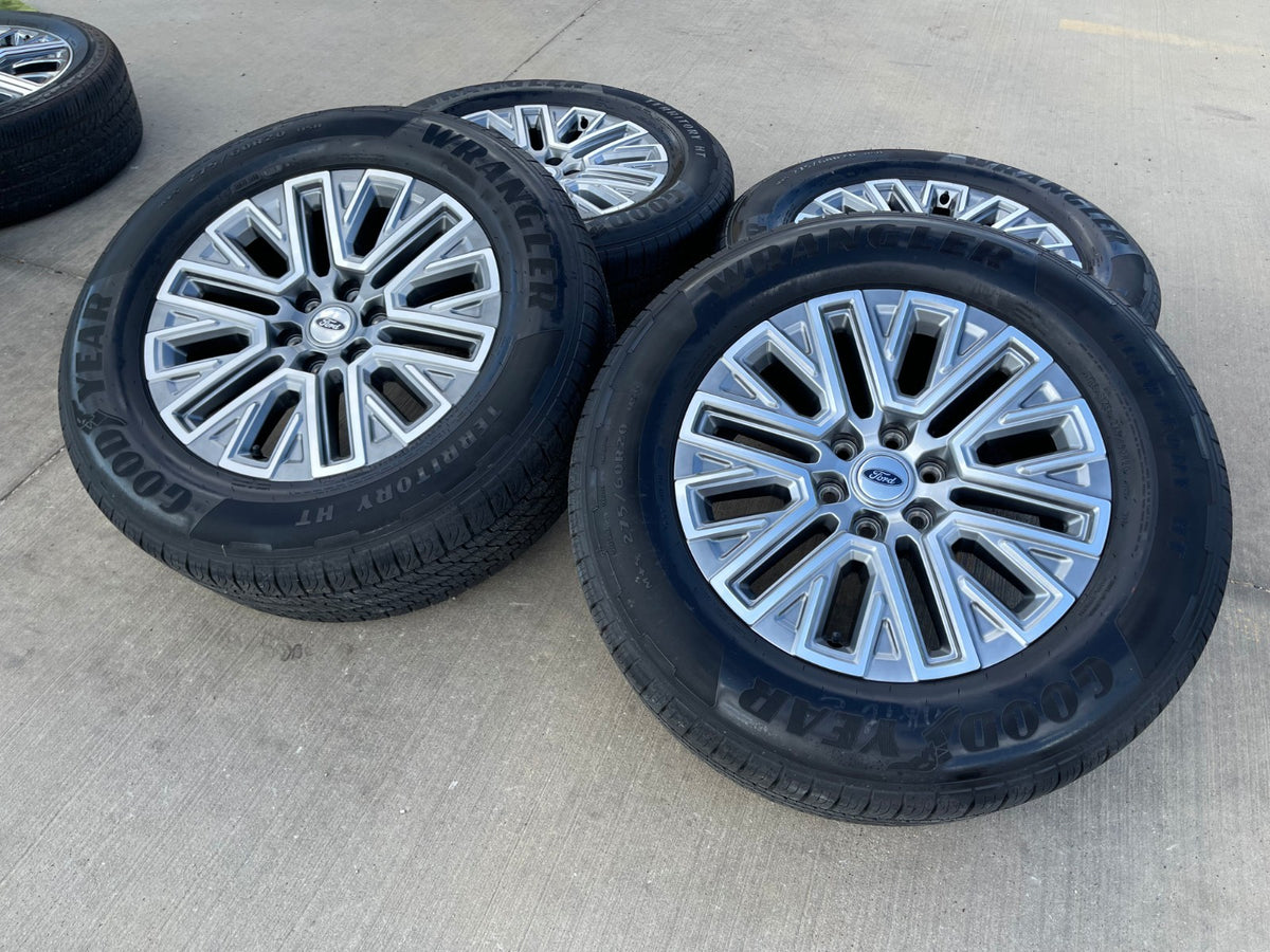 20" Ford F-150 LARIAT OEM rims wheels Expedition SET GOODYEAR 2027 NEW
