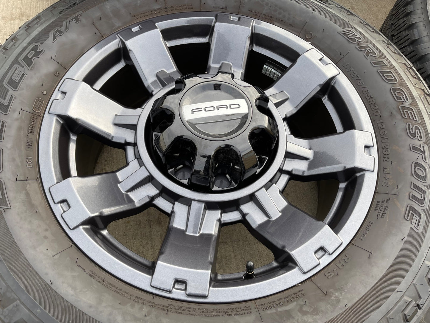 20" Ford F-250 F-350 OEM gray Lariat 10485 10296 wheels rims BRIDGESTONE A/T