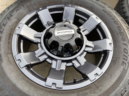 20" Ford F-250 F-350 OEM gray Lariat 10485 10296 wheels rims BRIDGESTONE A/T