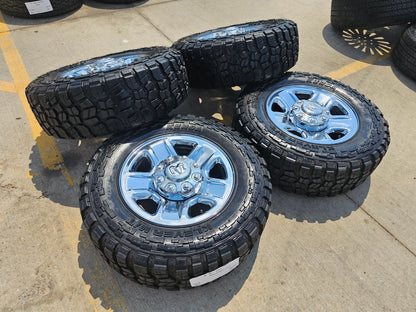 18" Dodge Ram 2500 3500 STEEL chrome OEM 2473 wheels rims KENDA M/T2